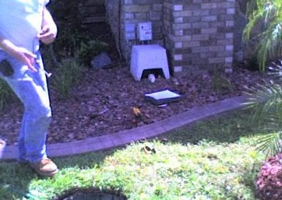 Man doing septic maintenance