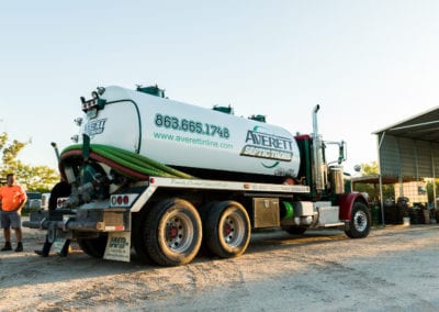 Septic tank trunk with logo