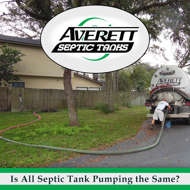 Is All Septic Tank Pumping the Same?