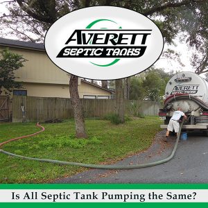 Is All Septic Tank Pumping the Same?