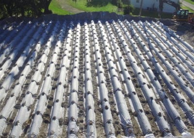 Drain field installation